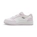 Court Classy Women's Sneakers in White/Grape Mist/Gold, Size 5.5, Textile by PUMA Shoes. Available at Puma for $66.00