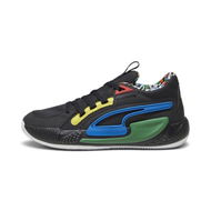 Detailed information about the product Court Rider Chaos Trash Talk Unisex Basketball Sneakers in Black/PelÃ© Yellow/Archive Green, Size 11.5, Synthetic by PUMA Shoes