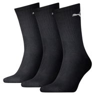 Detailed information about the product Crew Socks (3 Pairs) Unisex in Black, Size 3.5