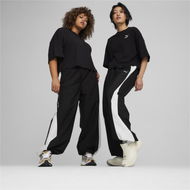 Detailed information about the product DARE TO Women's Parachute Pants in Black/White, Size Large, Polyester by PUMA