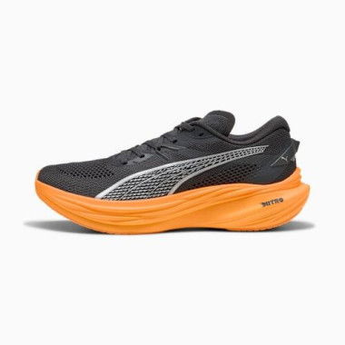 Deviate NITROâ„¢ 3 Running Shoes Men in Dusky Gray/Heat Fire, Size 7, Synthetic by PUMA Shoes