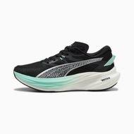 Detailed information about the product Deviate NITROâ„¢ 3 Running Shoes Women in Black/Mint Melt, Size 10.5, Synthetic by PUMA Shoes