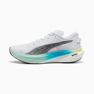 Detailed information about the product Deviate NITROâ„¢ 3 WIDE Men's Running Shoes in White/Speed Blue, Size 7.5, Synthetic by PUMA Shoes