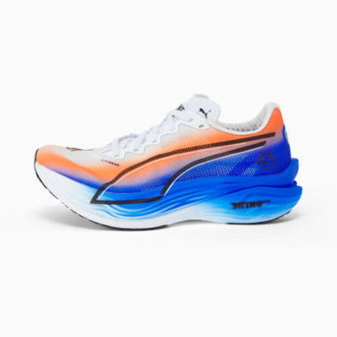 Deviate NITROâ„¢ Elite 3 Ekiden Running Shoes Women in White/Heat Fire/Black, Size 5.5, Synthetic by PUMA Shoes