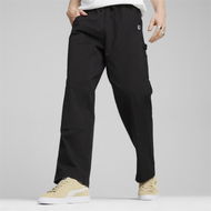 Detailed information about the product DOWNTOWN Men's Double Knee Pants in Black, Size Small, Cotton/Elastane by PUMA