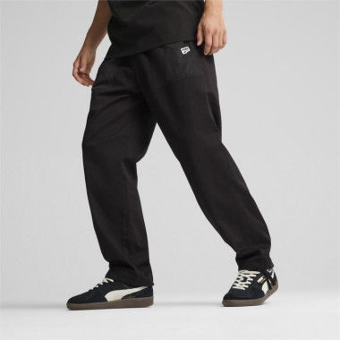 DOWNTOWN Men's Parachute Pants in Black, Size Small, Cotton/Elastane by PUMA