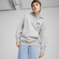 Detailed information about the product DOWNTOWN Women's Oversized Hoodie in Light Gray Heather, Size Small, Cotton by PUMA