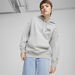 DOWNTOWN Women's Oversized Hoodie in Light Gray Heather, Size XS, Cotton by PUMA. Available at Puma for $120.00