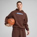 Dress Code Men's Basketball Hoodie in Chestnut Brown, Size XL, Cotton by PUMA. Available at Puma for $110.00