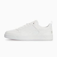 Detailed information about the product Dribble Unisex Sneakers in Warm White/Cool Weather/Feather Gray, Size 5.5 by PUMA Shoes