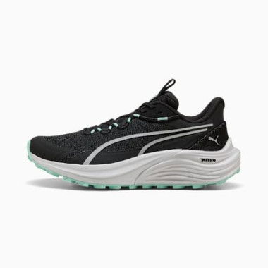 Electrify NITROâ„¢ 4 Trail Women's Running Shoes in Black/Mint Melt/Feather Gray, Size 5.5, Synthetic by PUMA Shoes
