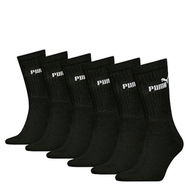 Detailed information about the product Elements Crew Sock (6 Pairs) Unisex in Black, Size 3.5