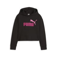 Detailed information about the product ESS+ 2Col Logo Girls Hoodie in Black, Size 6, Cotton by PUMA