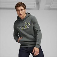 Detailed information about the product ESS+ CAMO Men's Hoodie in Mineral Gray, Size Medium, Cotton by PUMA