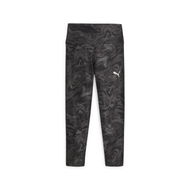 Detailed information about the product ESS+ Marbleized Youth 7/8 Leggings in Black, Size Medium by PUMA