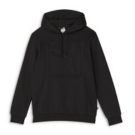 Detailed information about the product ESS Men's Fleece Embossed Hoodie in Black, Size XL by PUMA