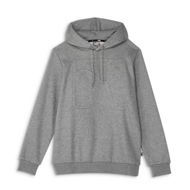 Detailed information about the product ESS Men's Fleece Embossed Hoodie in Medium Gray Heather, Size XL by PUMA