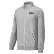 Detailed information about the product ESS Men's Fleece Track Jacket in Medium Gray Heather, Cotton/Polyester by PUMA