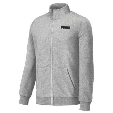 ESS Men's Fleece Track Jacket in Medium Gray Heather, Cotton/Polyester by PUMA