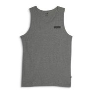 Detailed information about the product ESS Men's Small Logo Tank Top in Medium Gray Heather, Cotton by PUMA