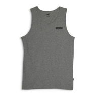 Detailed information about the product ESS Men's Small Logo Tank Top in Medium Gray Heather, Cotton by PUMA