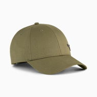 Detailed information about the product ESS Metal Cat Baseball Cap in Olive, Polyester by PUMA