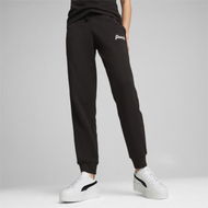 Detailed information about the product ESS+ Script Women's Pants in Black/Gold Foil, Size Large, Cotton/Polyester by PUMA