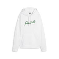 Detailed information about the product ESS+ Women's Script Hoodie in White, Size Large, Cotton by PUMA