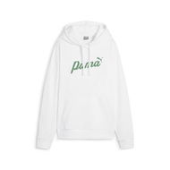 Detailed information about the product ESS+ Women's Script Hoodie in White, Size Small, Cotton by PUMA