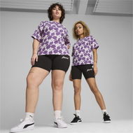 Detailed information about the product ESS+ Women's Script Short Tights in Black, Size Medium, Cotton/Elastane by PUMA