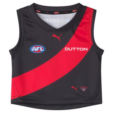 Essendon Football Club 2025 Infant Replica Home Guernsey in Black/Red/Efc, Size 3/6M by PUMA