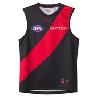 Detailed information about the product Essendon Football Club 2025 Men's Replica Home Guernsey in Black/Red/Efc, Size 4XL by PUMA