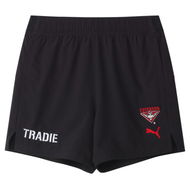 Detailed information about the product Essendon Football Club 2025 Men's Training Shorts in Black/Efc, Size Small by PUMA