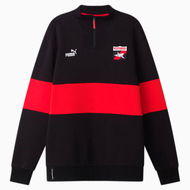 Detailed information about the product Essendon Football Club 2025 Unisex 90s Quarter Zip Sweatshirt in Black/Red/Efc, Size Medium by PUMA