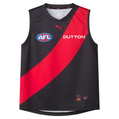 Essendon Football Club 2025 Women's Replica Home Guernsey in Black/Red/Efc, Size XS by PUMA