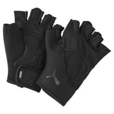 Essential Training Fingerless Gloves in Black, Size Medium, Polyester/Elastane by PUMA