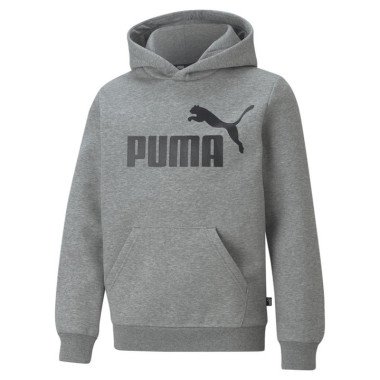 Essentials Big Logo Hoodie Youth in Medium Gray Heather, Size 4T, Cotton by PUMA