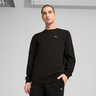 Detailed information about the product ESSENTIALS ELEVATED Men's Crew Top in Black, Size Large, Cotton by PUMA
