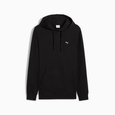 ESSENTIALS ELEVATED Men's Hoodie in Black, Size Small, Cotton by PUMA