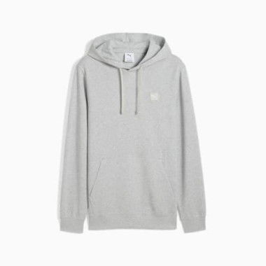 Essentials Elevated Men's Hoodie in Light Gray Heather, Size Small, Cotton by PUMA