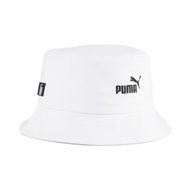 Detailed information about the product Essentials Logo Bucket Hat in White, Size S/M, Cotton by PUMA