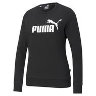 Detailed information about the product Essentials Logo Crew Neck Sweater Women in Black, Size 2XS, Cotton/Polyester by PUMA