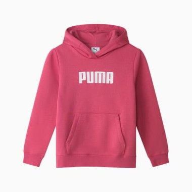 Essentials Logo Fleece Hoodie Youth in Dusty Orchid, Size Medium, Cotton by PUMA