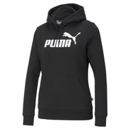 Detailed information about the product Essentials Logo Hoodie Women in Black, Size Small, Cotton by PUMA