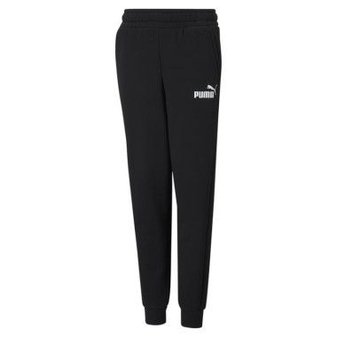 Essentials Logo Pants Youth in Black, Size 4T, Cotton/Polyester by PUMA