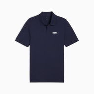 Detailed information about the product ESSENTIALS Men's Small Logo Pique Polo Top in Navy, Cotton/Elastane by PUMA