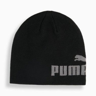 Essentials Mid Crown Cuffless Beanie in Black, Acrylic/Polyamide/Elastane by PUMA