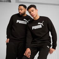 Detailed information about the product ESSENTIALS No. 1 Logo Men's Crew Top in Black, Size Small, Cotton/Polyester by PUMA