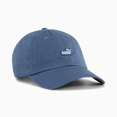 Essentials No. 1 Logo Patch Dad Cap in Dark Indigo, Size Medium, Cotton by PUMA