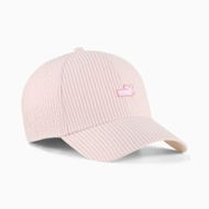 Detailed information about the product Essentials No.1 Logo Baseball Cap in Rosy Outlook/Stripe, Polyester/Cotton by PUMA